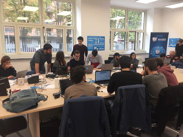 Students work in the CLIK lab at Politecnico di Tonino