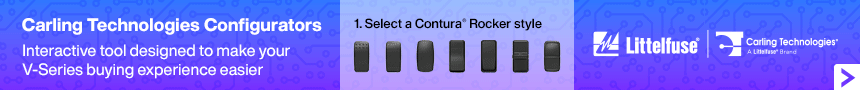 Carling Technologies V-Series Contura Sealed Rocker Switches Carling Technologies V-Series Contura Sealed Rocker Switches