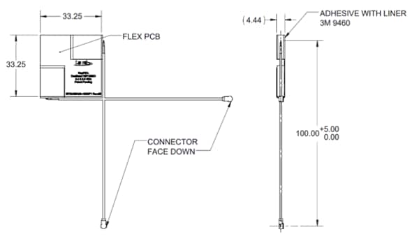 Mechanical Drawing - Laird Connectivity FlexMIMO Antenna for Wi-Fi® MIMO Mechanical Drawing - Laird Connectivity FlexMIMO Antenna for Wi-Fi® MIMO