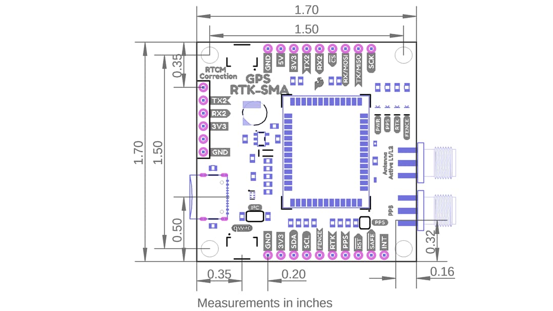 rtk SparkFun Quadband GNSS RTK Breakout - LG290P (Qwiic) | Buy