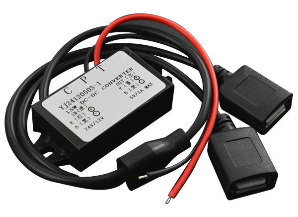 2x Green DC-DC Buck Step Down Converter 5V 3A Dual USB Charger Power Supply A34 