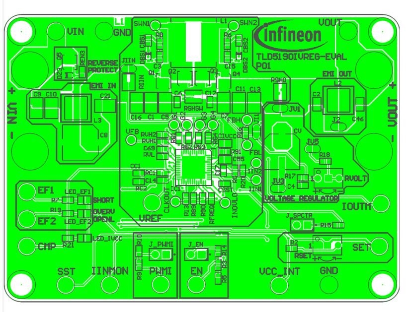 Infineon Technologies TLD5190IVREG-EVAL Evaluation Board