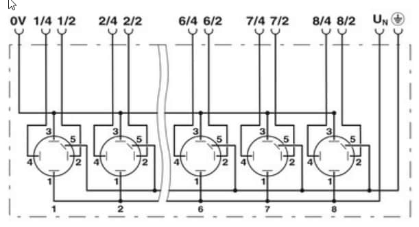 Application Circuit Diagram - Phoenix Contact Sensor/Actuator Boxes