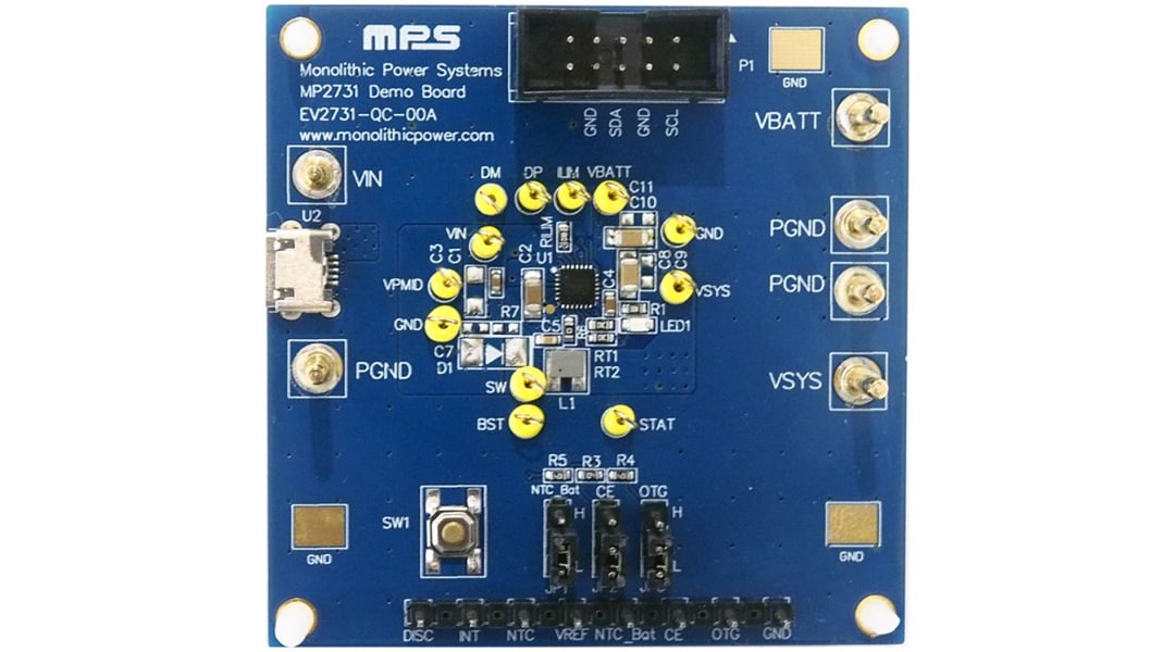 Monolithic Power Systems (MPS) EVKT-MP2731 Evaluation Kit Monolithic Power Systems (MPS) EVKT-MP2731 Evaluation Kit