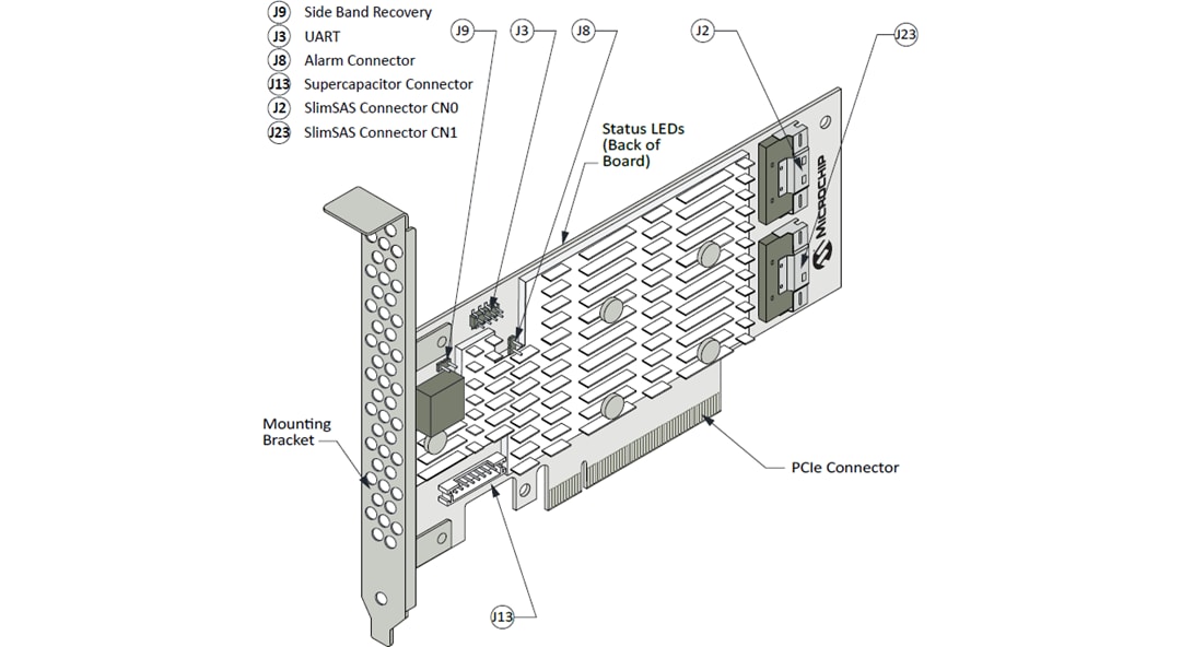 Mechanical Drawing - Microchip Technology Adaptec® SmartRAID Ultra 3258p-16i (3258UPC16IXS) Mechanical Drawing - Microchip Technology Adaptec® SmartRAID Ultra 3258p-16i (3258UPC16IXS)