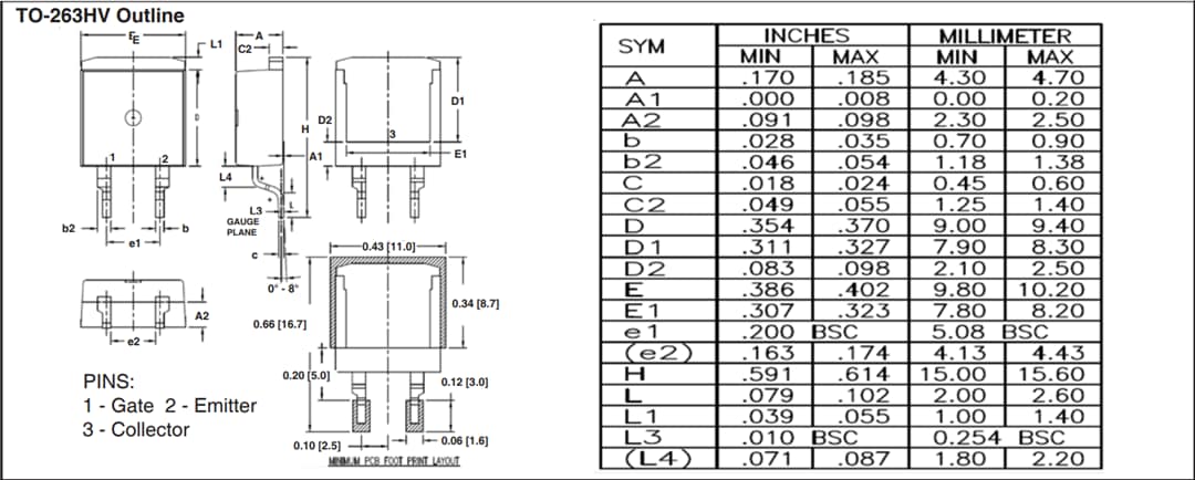 Mechanical Drawing - IXYS IXBx14N300HV Reverse Conducting BiMOSFET™ IGBTs Mechanical Drawing - IXYS IXBx14N300HV Reverse Conducting BiMOSFET™ IGBTs