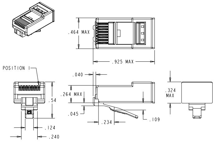 RJ45 Resistor Terminating Plugs - Stewart Connector / Bel