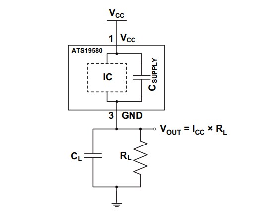 Application Circuit Diagram - Allegro MicroSystems ATS19580 Large Air Gap GMR ICs