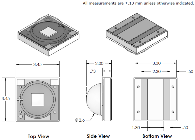 Dimensions mécaniques